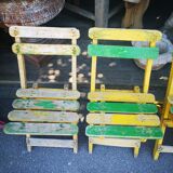 4 folding chairs of guinguette