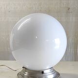 20cm opaline globe ceiling or table lamp - mid-20th century