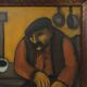 Expressionist painting by Robert Deman, Belgium 1940s