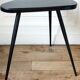 Black formica tripod side table