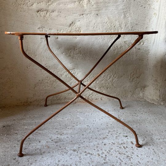 Folding metal table