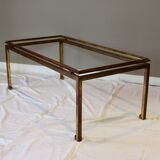 Rectangular gold wrought iron coffee table on sheet, Ramsay House