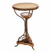 Art Nouveau bentwood & rattan pedestal table, Central Europe, c. 1900–1925