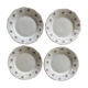 4 old Digoin & Sarreguemines “little flowers” flat plates