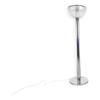 Vintage chrome and glass floor lamp, 1970s