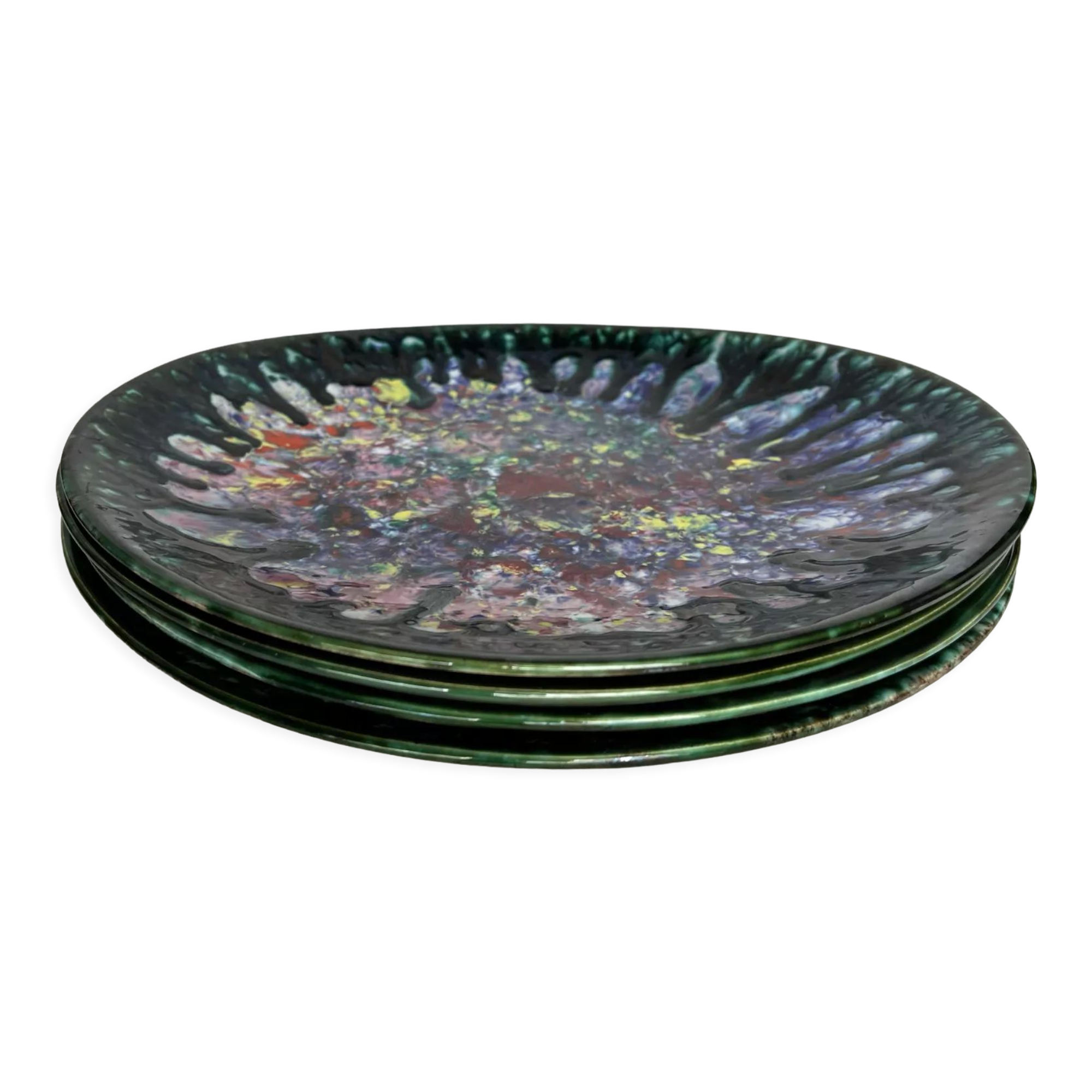 4 oval shaped plates Morvan