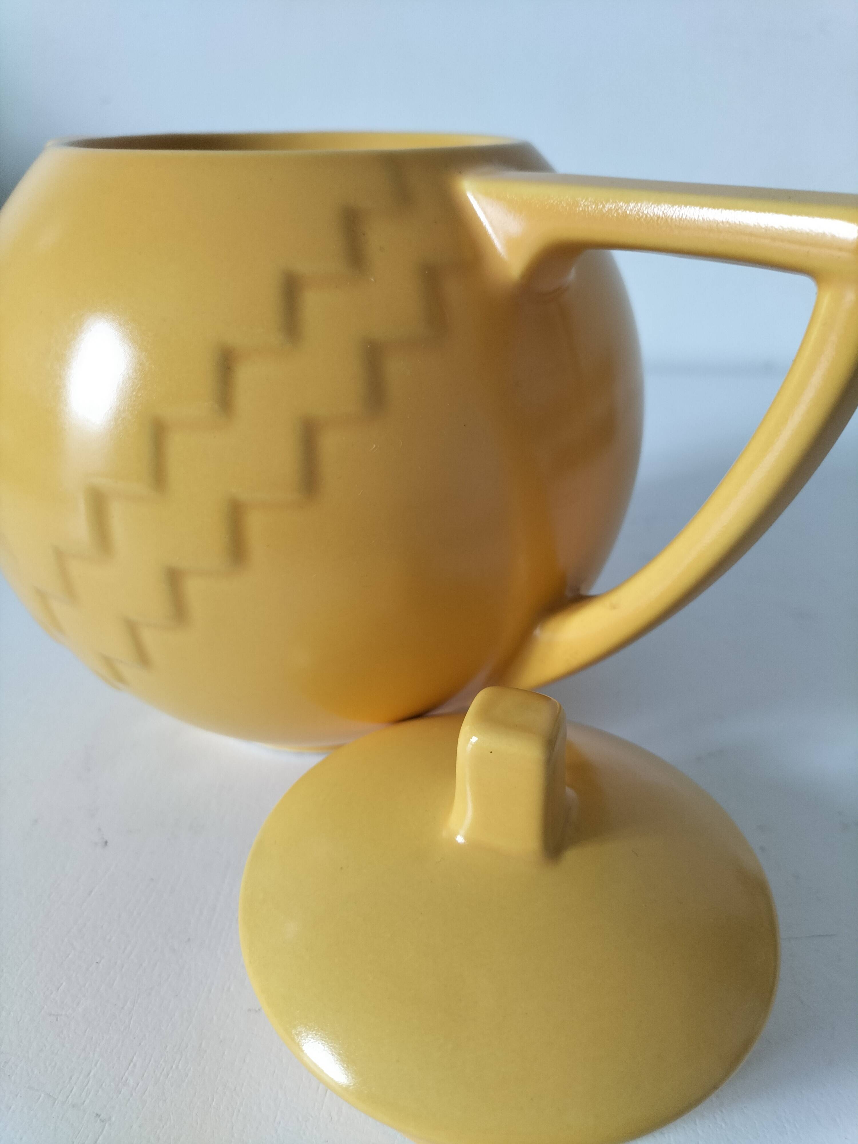 Salins Teapot – Memphis Design 1980s, Golden Yellow Color