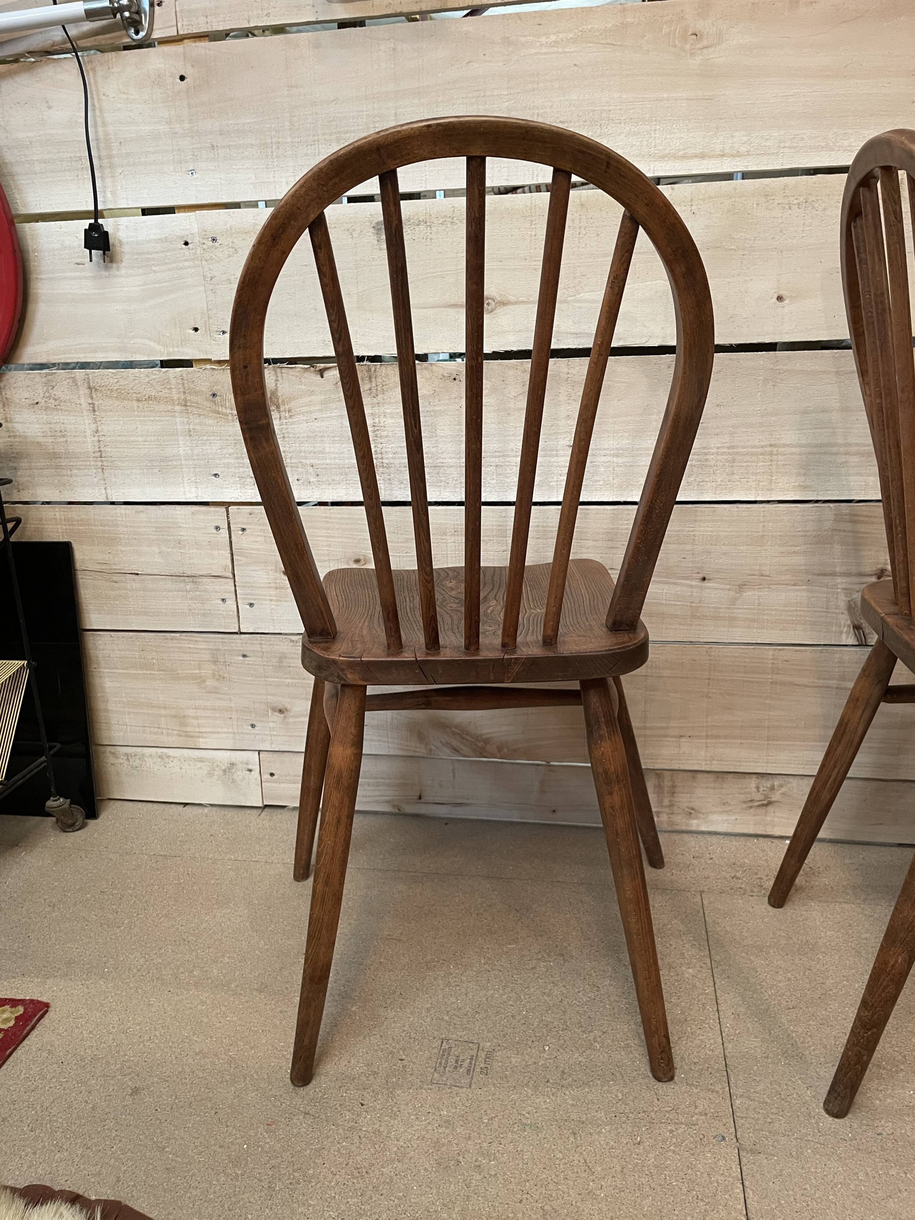 Pair chair Windsor vintage year 50/60