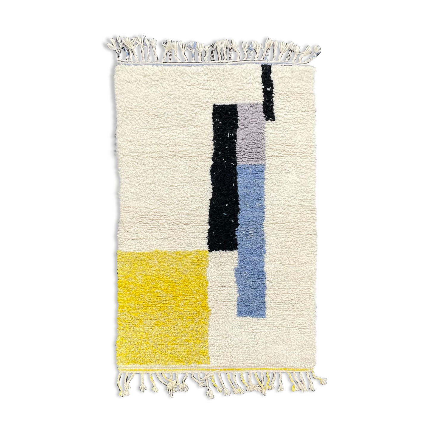 Berbere beni ouarain abstract wool rug 120 x 200 cm