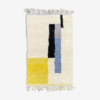 Berbere beni ouarain abstract wool rug 120 x 200 cm