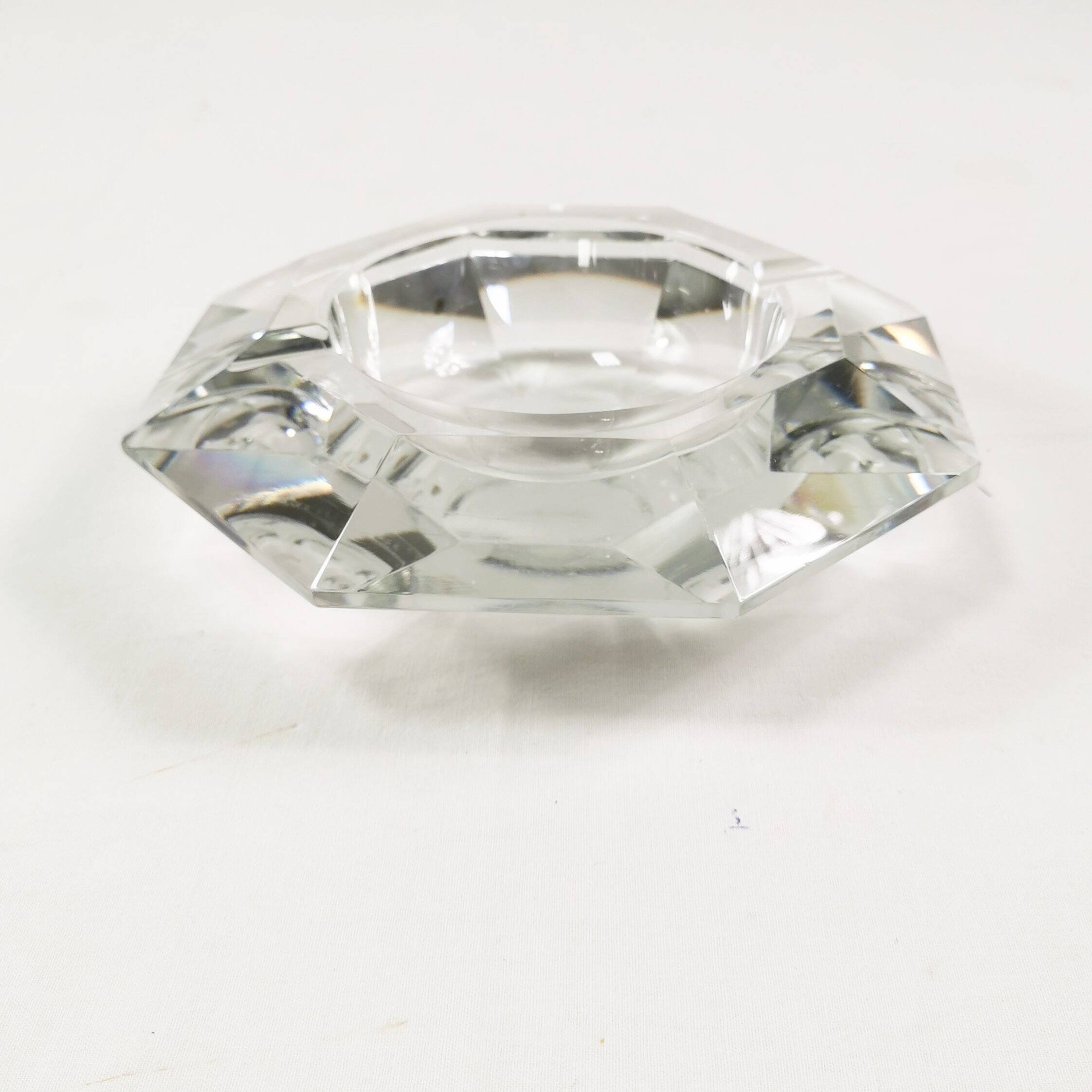 Large crystal ashtray, Belgium 1960s