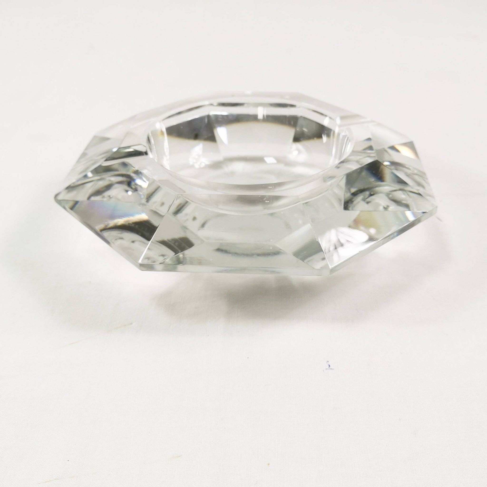 Large crystal ashtray, Belgium 1960s