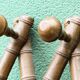 Accordion wall coat rack, bamboo imitation