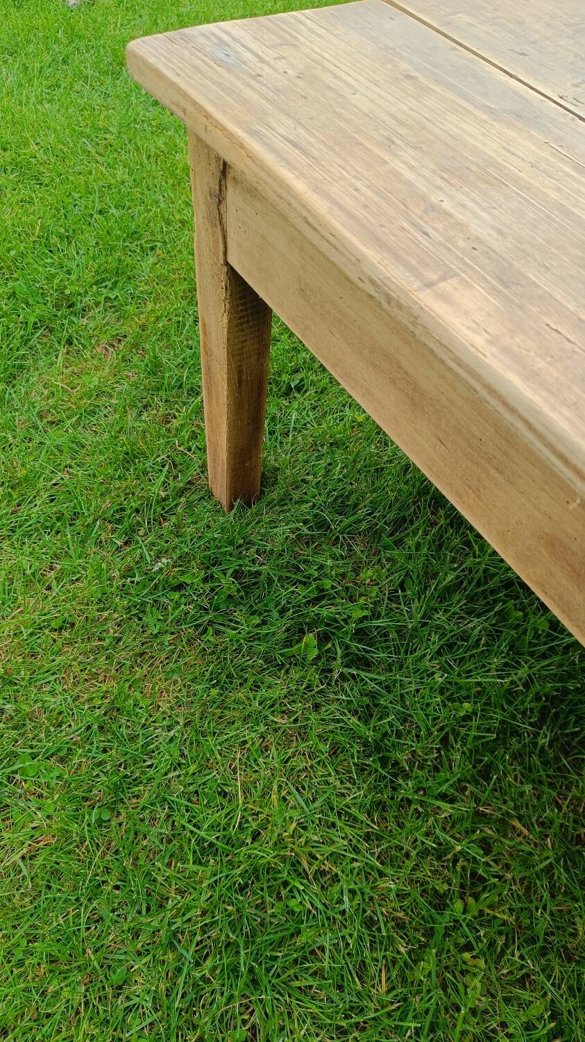 Raw wood coffee table