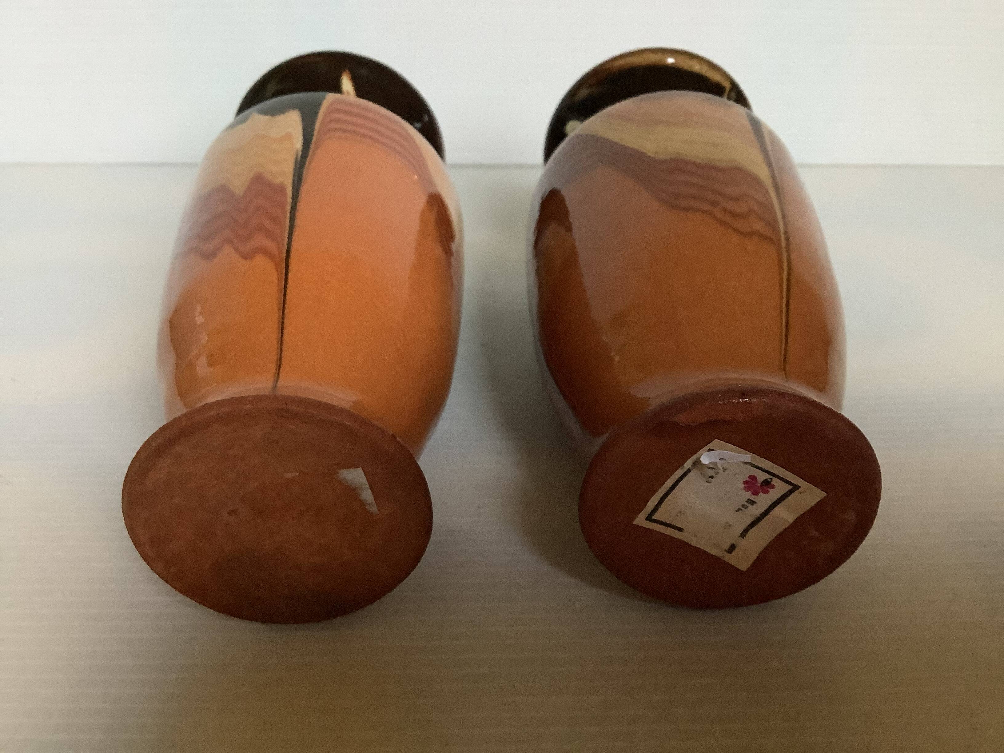 Paire de vases céramique émaillée