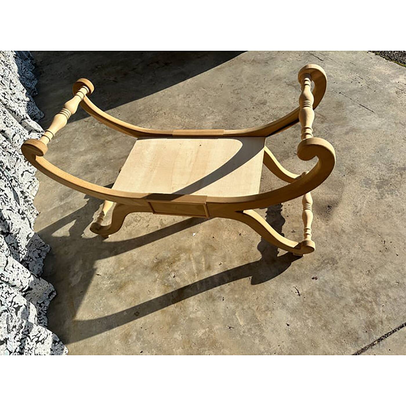 Natural Bedside Chair in Unpainted Wood