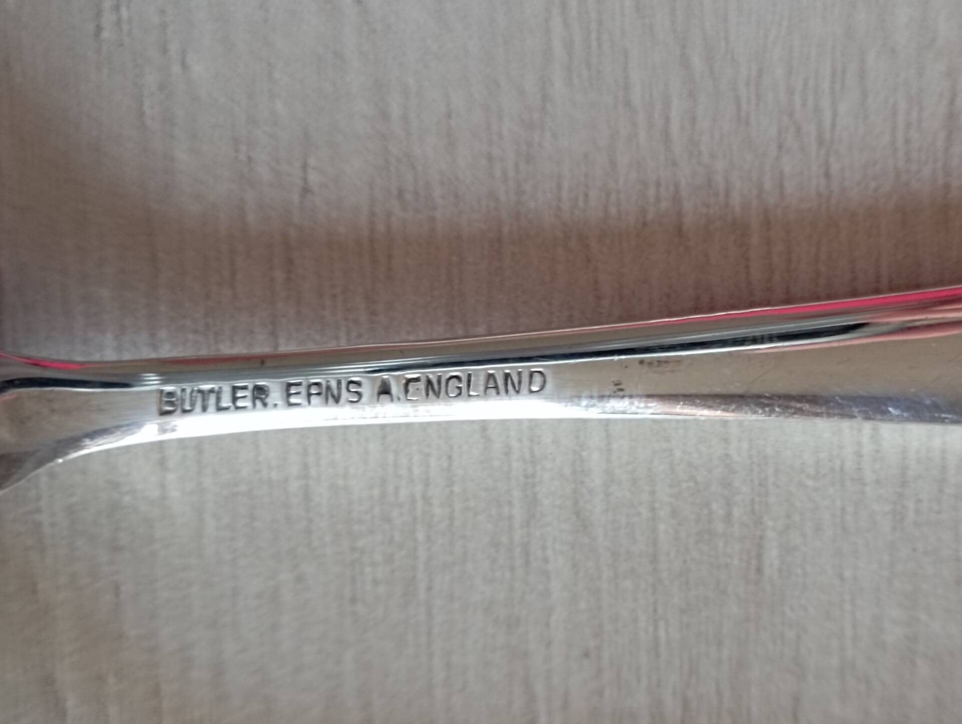 Set of 6 small silver metal spoons