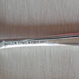 Set of 6 small silver metal spoons