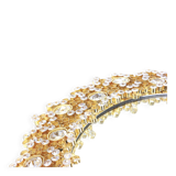 Spectacular backlit mirror in gilded brass and crystal glass by Palwa, Germany.