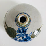 Ceramic bud vase with floral decoration