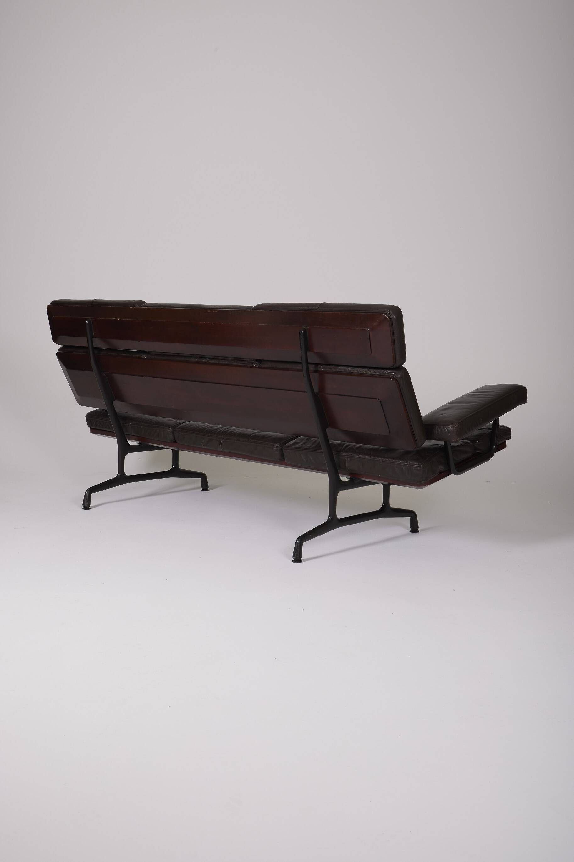 Charles and Ray Eames leather sofa, 1980s