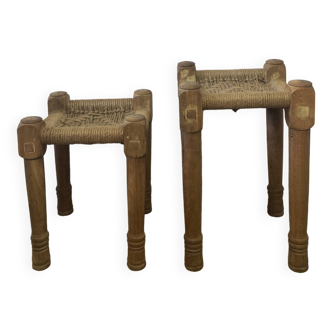 Set of 2 rope stools