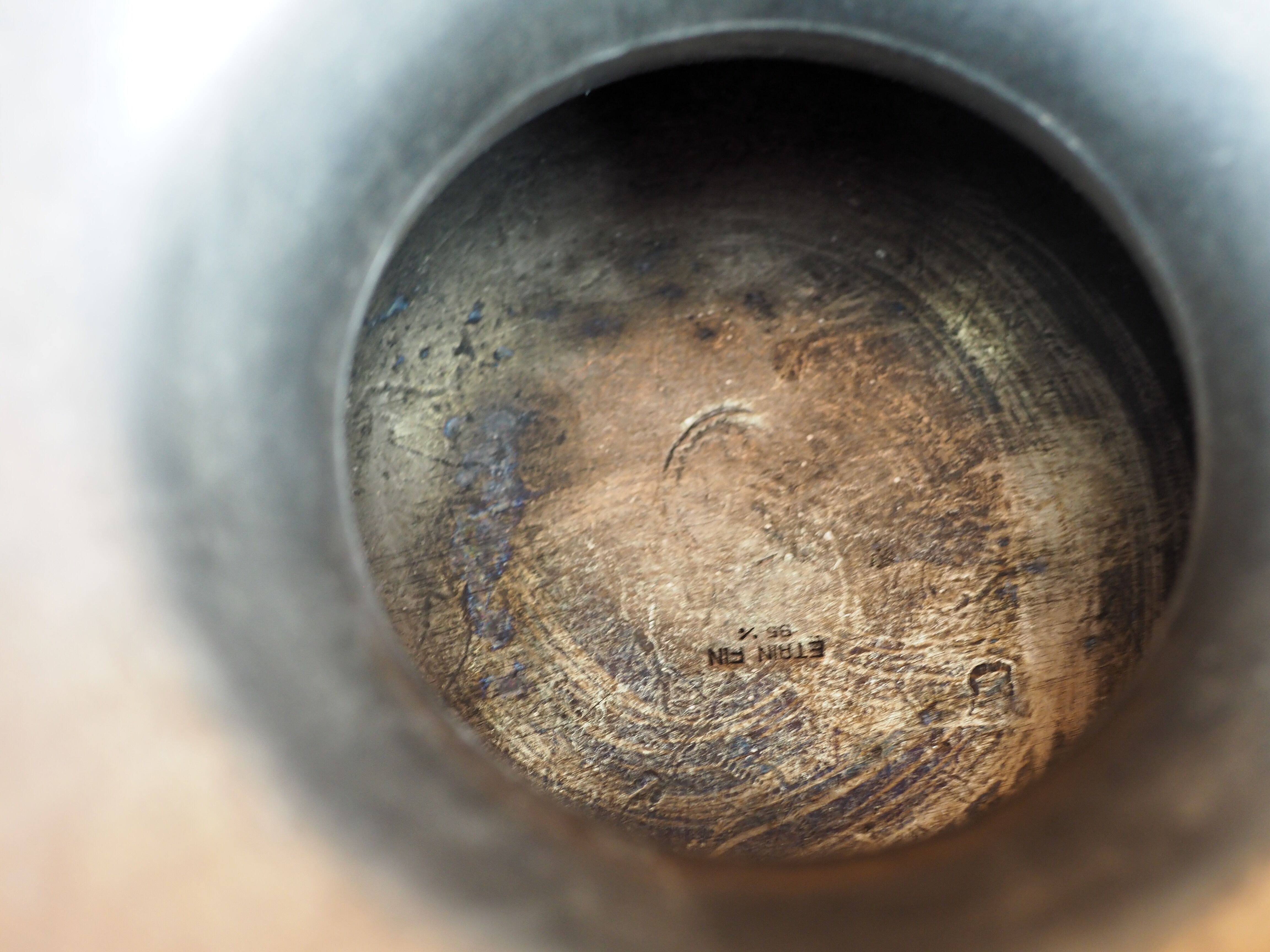 Piedouche tin cut with lily patterns - art nouveau - xxth century