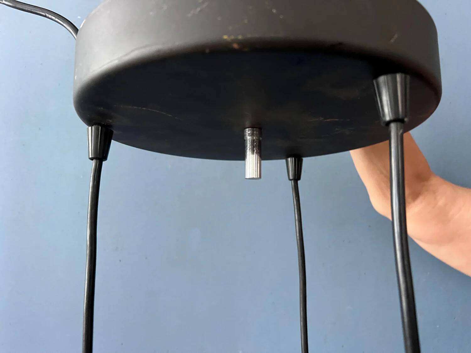 Vintage space age massive green waterfall pendant light