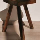 Tabouret bois ancien tripodes