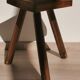 Old wooden stool tripods