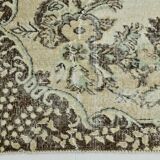 6x9 Light Green & Beige Turkish Vintage Rug, 173x267Cm