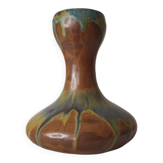 Stoneware vase from Puisaye signed by Alfred Lebret (1871-1955)