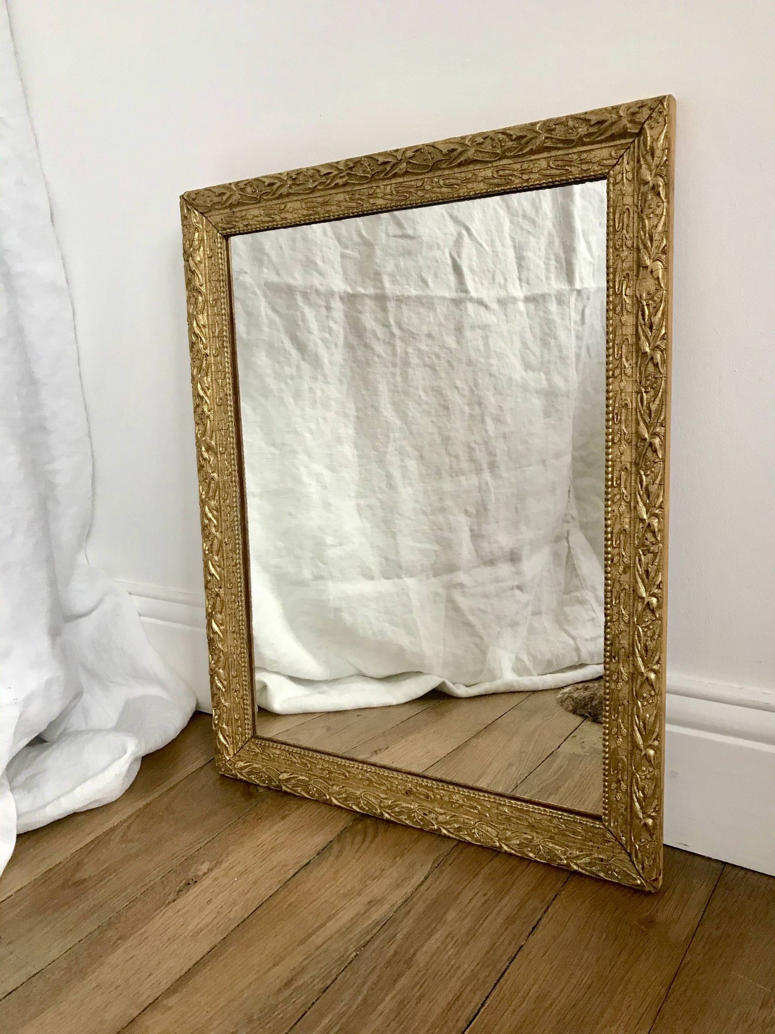set of 4 mirrors in wood and gilded stucco early 20th century