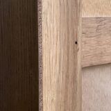 Vintage chest of drawers with compass feet, oak, original patina, 1950s