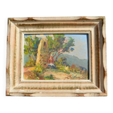 Fortuné Car (1905-1970) painting of a Provençal landscape, oil on canvas.