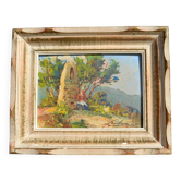 Fortuné Car (1905-1970) painting of a Provençal landscape, oil on canvas.