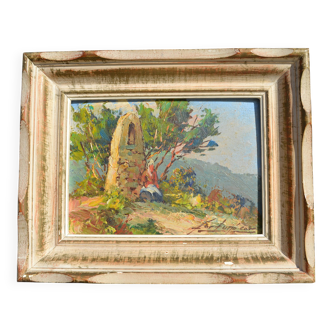 Fortuné Car (1905-1970) painting of a Provençal landscape, oil on canvas.