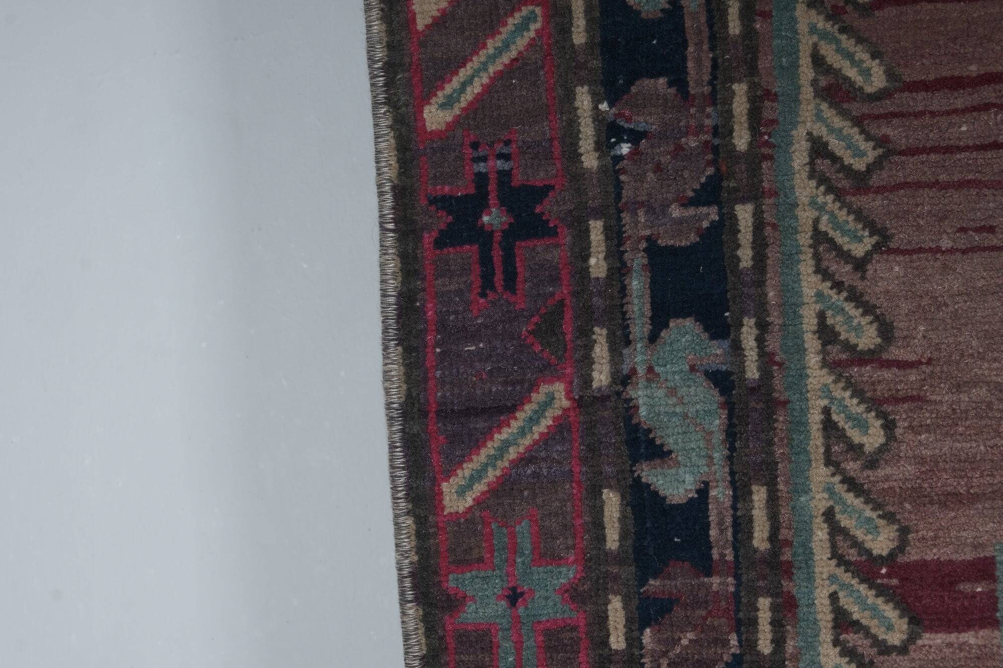 Vintage Turkish hallway rug 118x322 cm