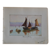 Pencil drawing circa 1910 evening glow