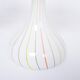 Pair of 1970s tall White Glass Table Lamps model "Candy" by Holmegaard
