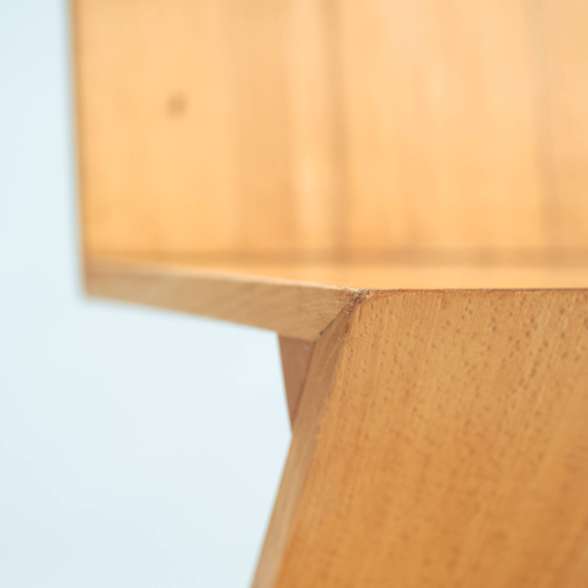 4 Zig Zag Ashwood Modernist Chairs after design Gerrit Rietveld, De Stijl 1930's