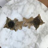 Pair of gilded bronze candle holders