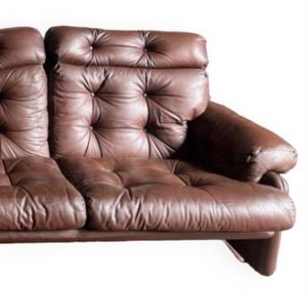 Vintage Scandinavian leather sofa