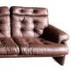 Vintage Scandinavian leather sofa