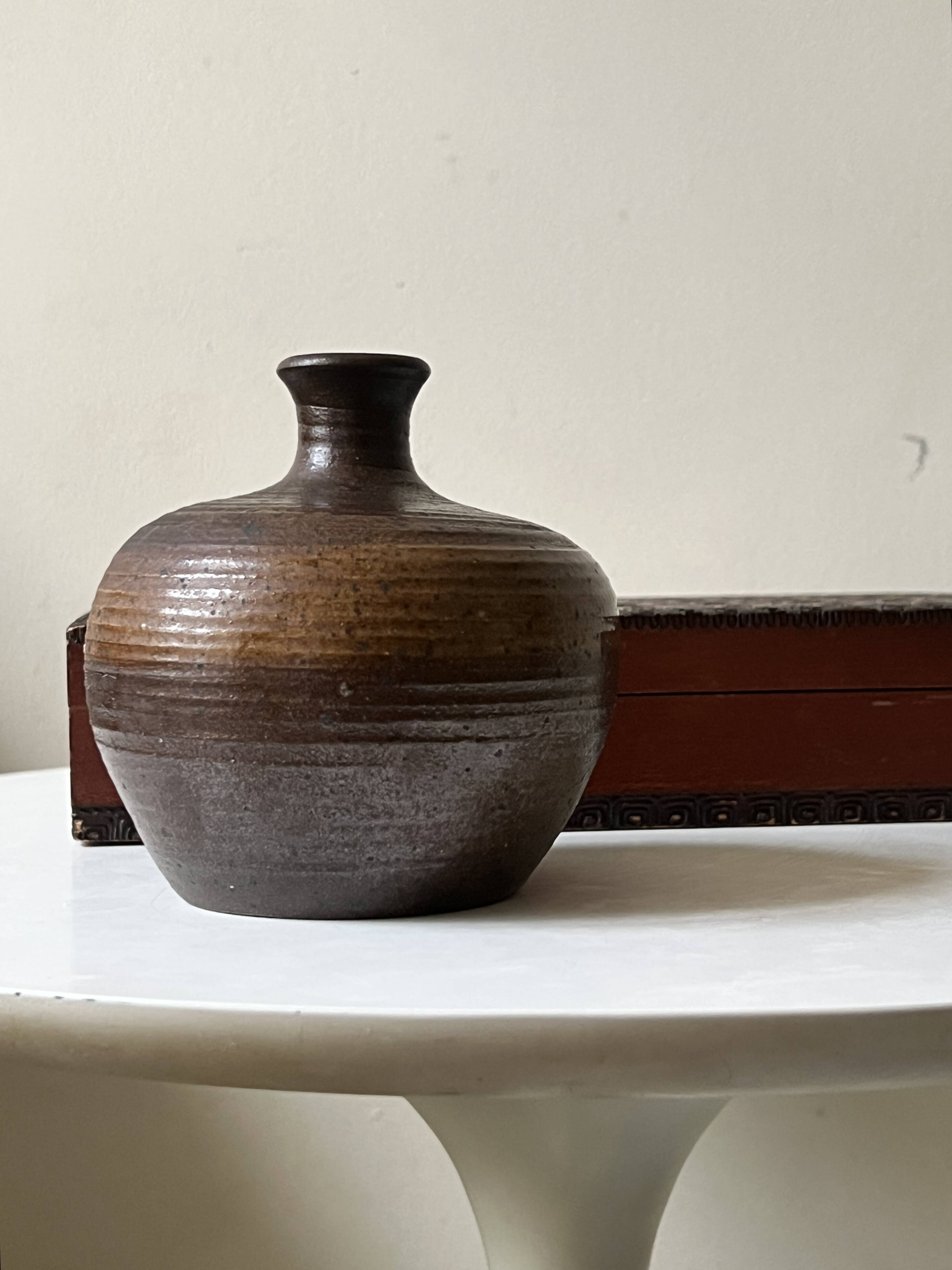 Glazed stoneware neck vase, France 1950