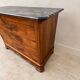 French Louis-Philippe style commode in walnut burl.