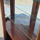 Large curved display cabinet in cherry wood in Louis XV style – 20th century
