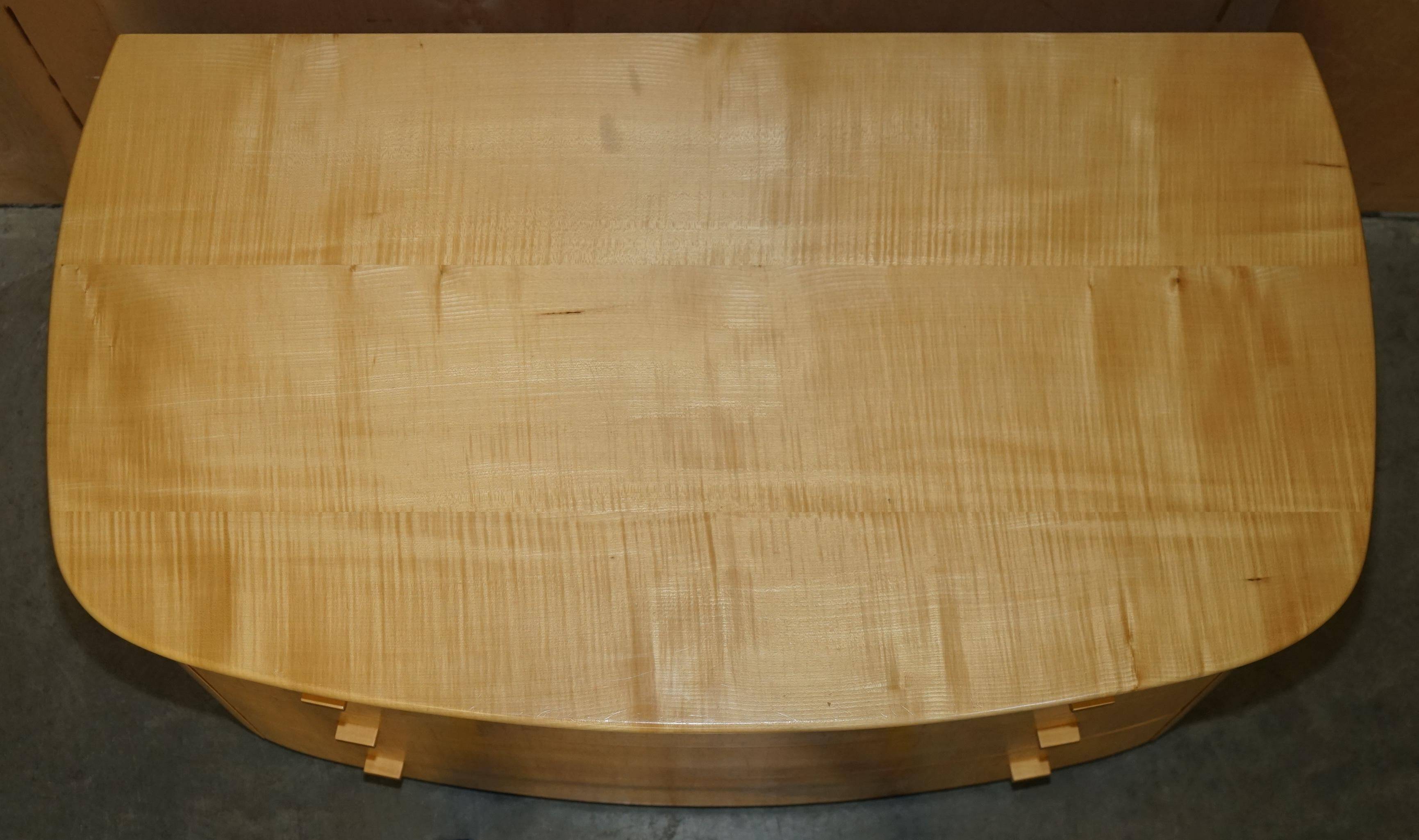 Baxter & Lee birch commode and side tables - Art Deco