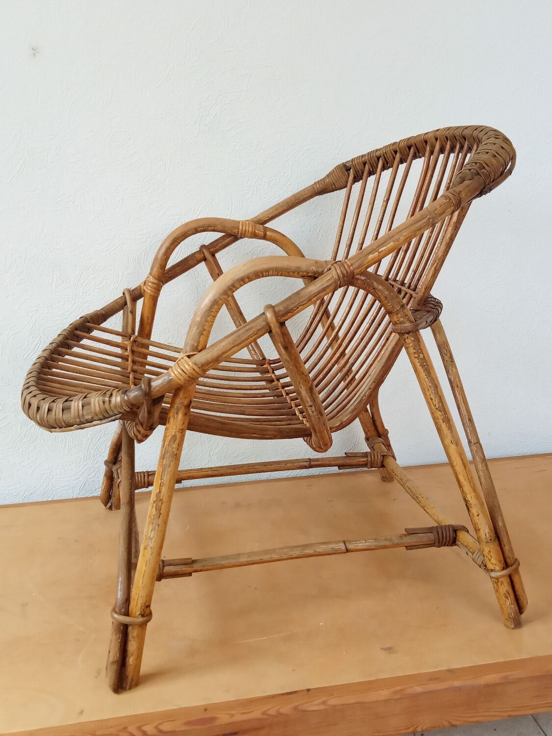 Rattan armchair