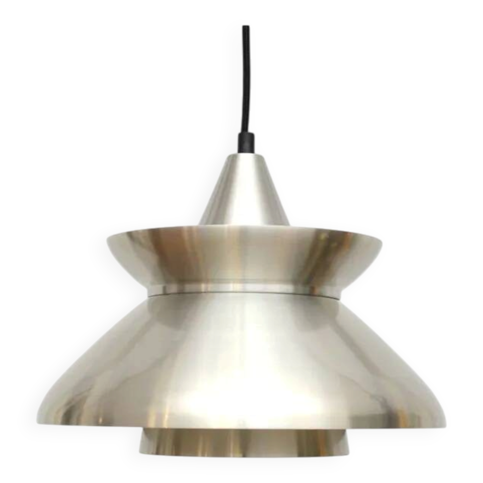 Suspension scandinave en teinte or champagne, années 1970